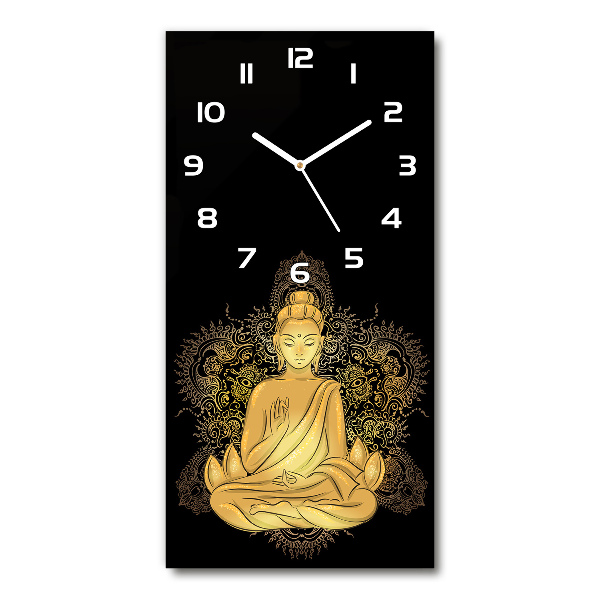 Orologio verticale con decorazione raffigurante Buddha e mandala