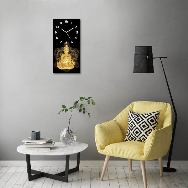 Orologio verticale con decorazione raffigurante Buddha e mandala