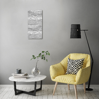 Orologio verticale con sfondo in legno