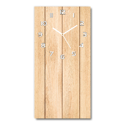 Orologio da parete verticale con sfondo in legno