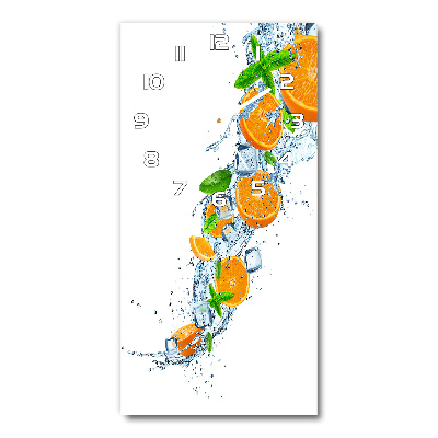 Orologio da parete verticale con motivo di arance