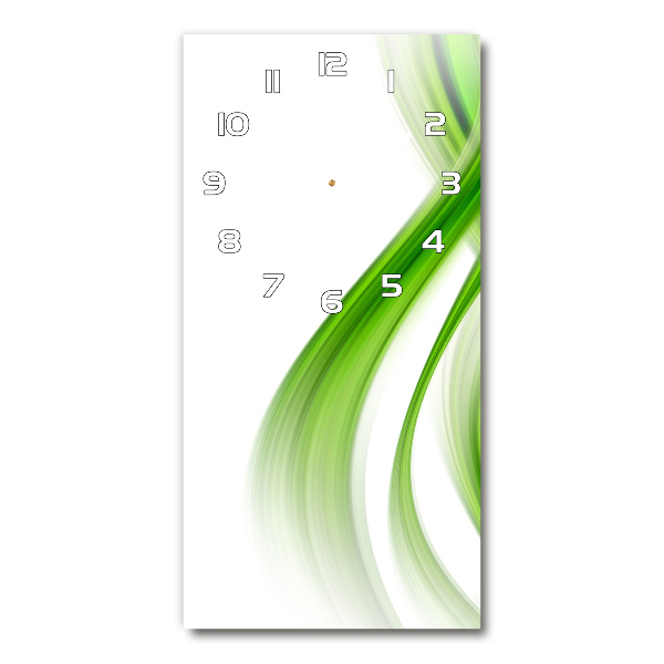 Orologio verticale in vetro con motivo a onda astratta