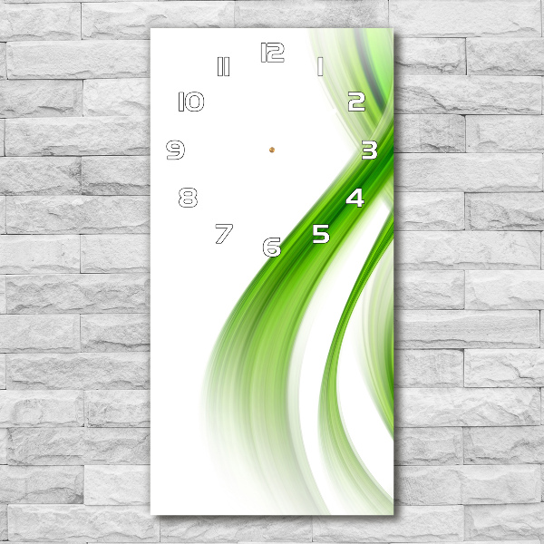 Orologio verticale in vetro con motivo a onda astratta
