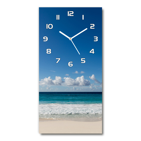 Orologio verticale con motivo spiaggia tropicale