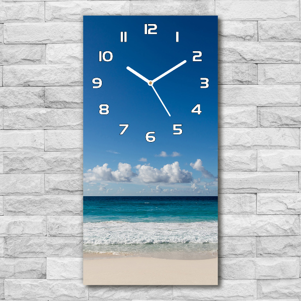 Orologio verticale con motivo spiaggia tropicale