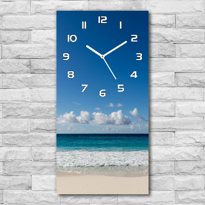 Orologio verticale con motivo spiaggia tropicale