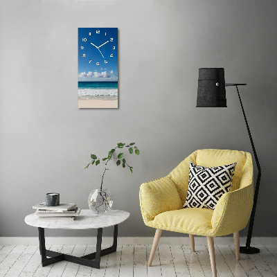Orologio verticale con motivo spiaggia tropicale