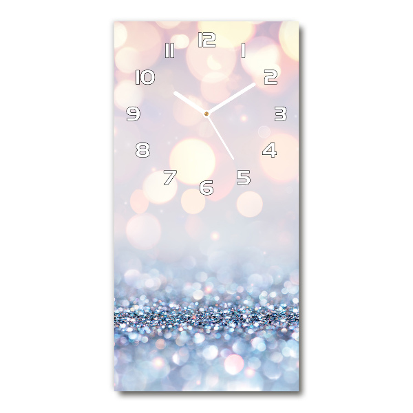 Orologio verticale in vetro con sfondo lucido