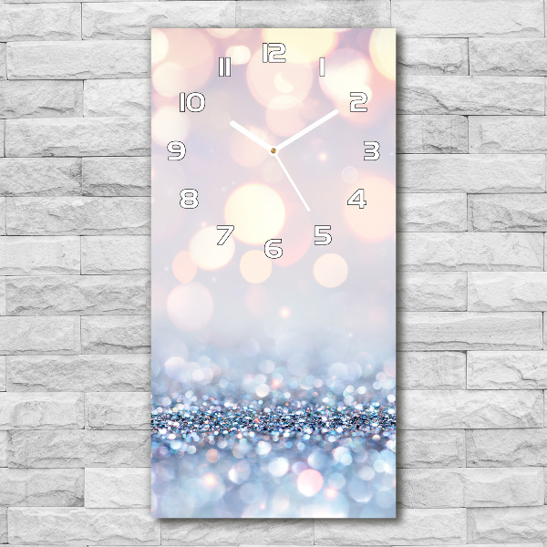 Orologio verticale in vetro con sfondo lucido