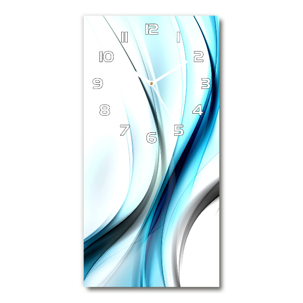 Orologio da parete verticale con motivo a onda astratta