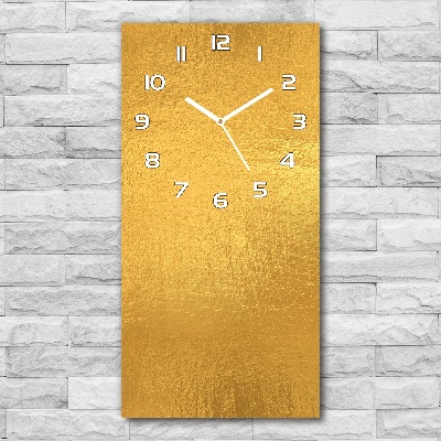 Orologio verticale con sfondo in lamina d'oro