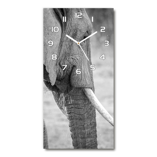Orologio da parete verticale con motivo elefante