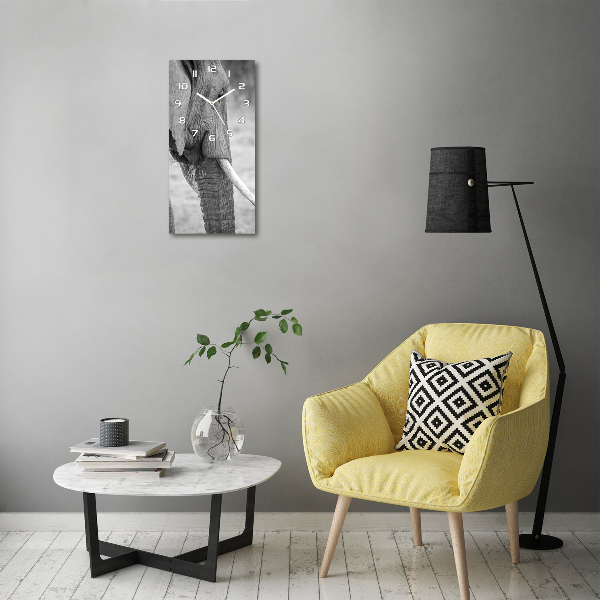 Orologio da parete verticale con motivo elefante