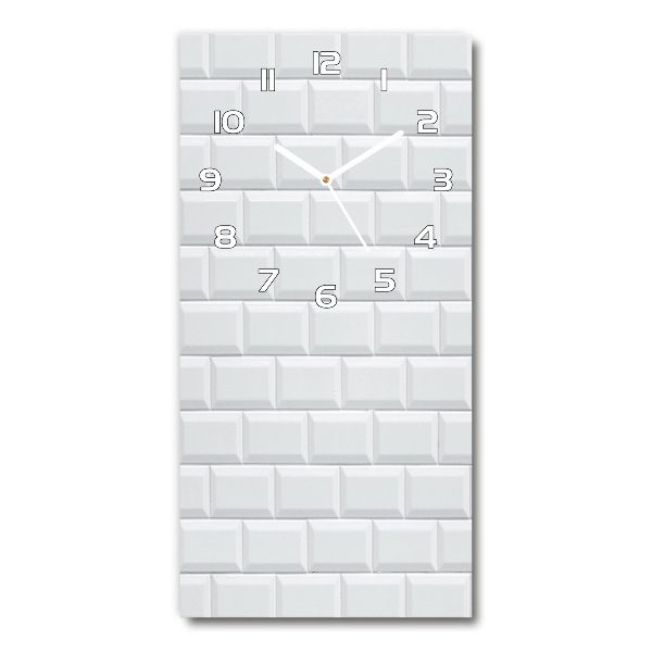 Orologio da parete verticale con quadrante in ceramica per installazione a parete