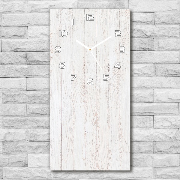 Orologio da parete verticale con sfondo in legno