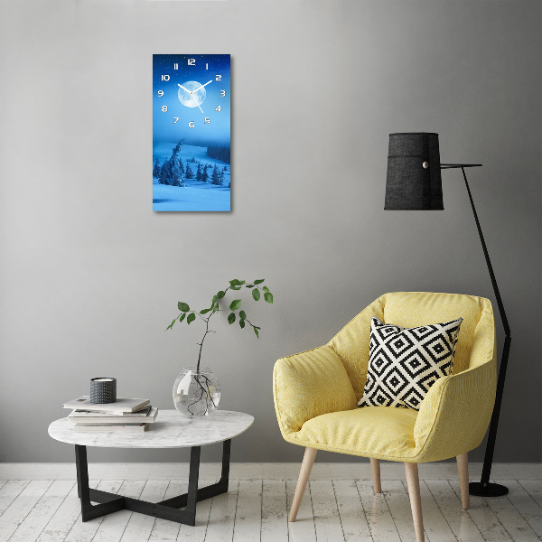 Orologio verticale in vetro con motivo della luna piena
