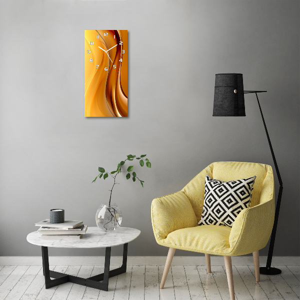 Orologio da parete verticale con motivo a onda astratta