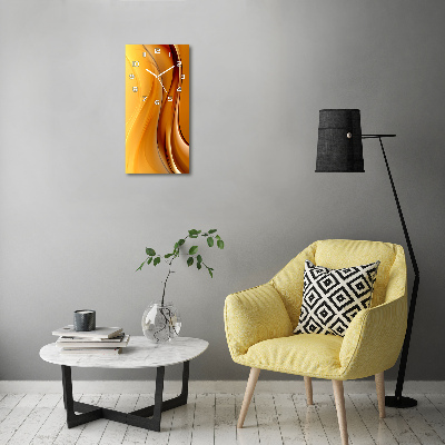 Orologio da parete verticale con motivo a onda astratta