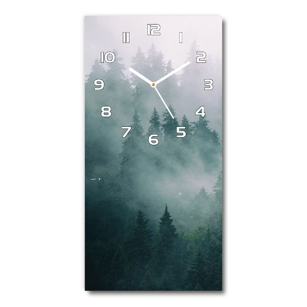 Orologio verticale con motivo «Nebbia sulla foresta»