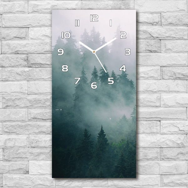 Orologio verticale con motivo «Nebbia sulla foresta»