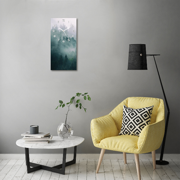 Orologio verticale con motivo «Nebbia sulla foresta»