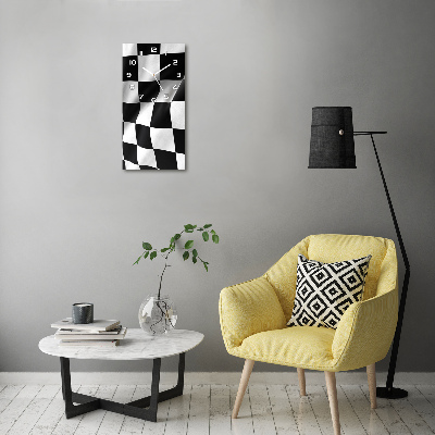 Orologio verticale con motivo a bandiera del traguardo