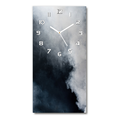 Orologio verticale in vetro con finitura fumo bianco