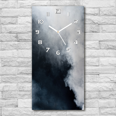 Orologio verticale in vetro con finitura fumo bianco