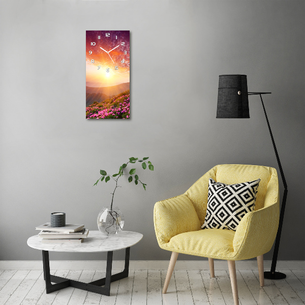 Orologio verticale in vetro con motivo 