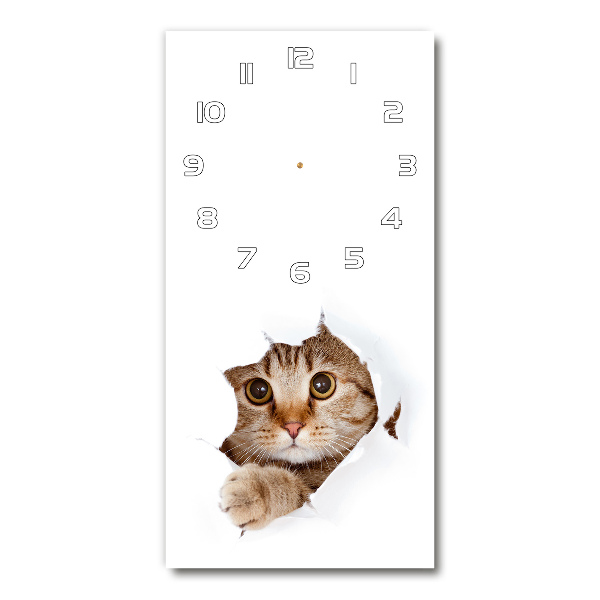 Orologio verticale con motivo a gatto