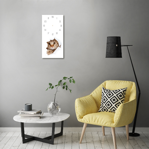 Orologio verticale con motivo a gatto