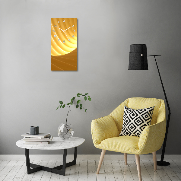 Orologio da parete verticale con motivo a vortice astratto