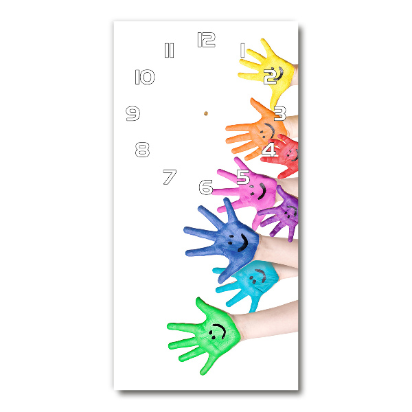Orologio da parete verticale con lancette dipinte a mano