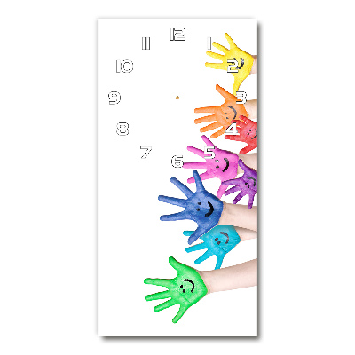 Orologio da parete verticale con lancette dipinte a mano