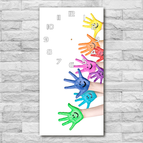 Orologio da parete verticale con lancette dipinte a mano