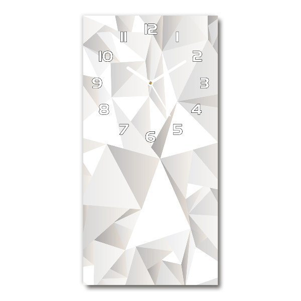 Orologio verticale in vetro con sfondo astratto