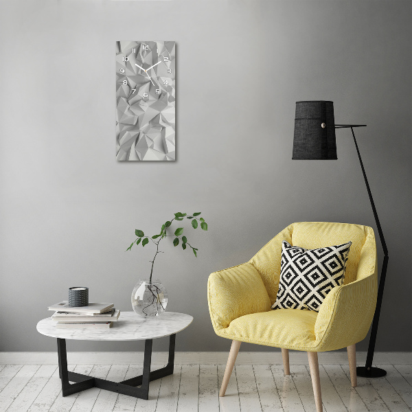 Orologio da parete verticale con motivo ad astrazione 3D