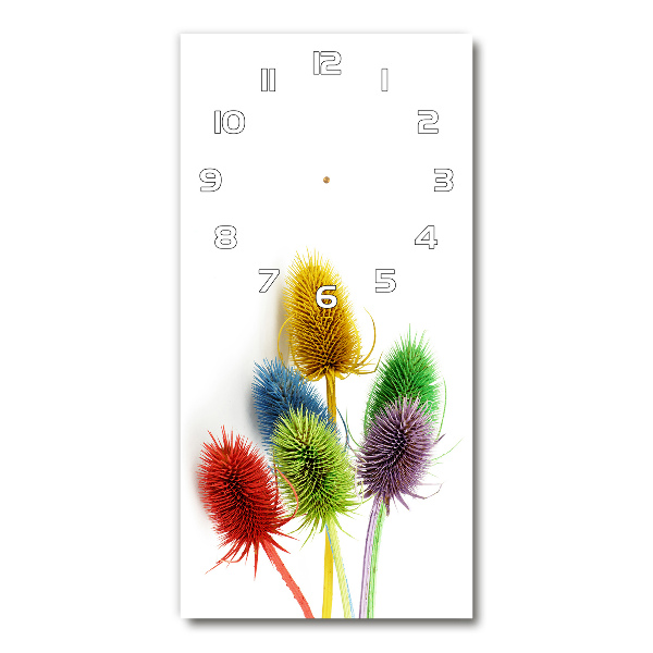 Orologio verticale in vetro con motivo Cardo