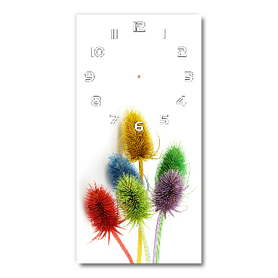 Orologio verticale in vetro con motivo Cardo