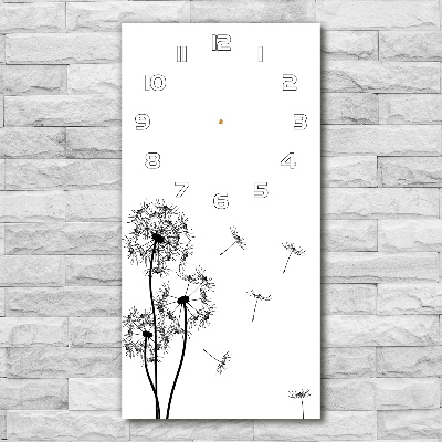 Orologio verticale con quadrante decorato con motivo a denti di leone