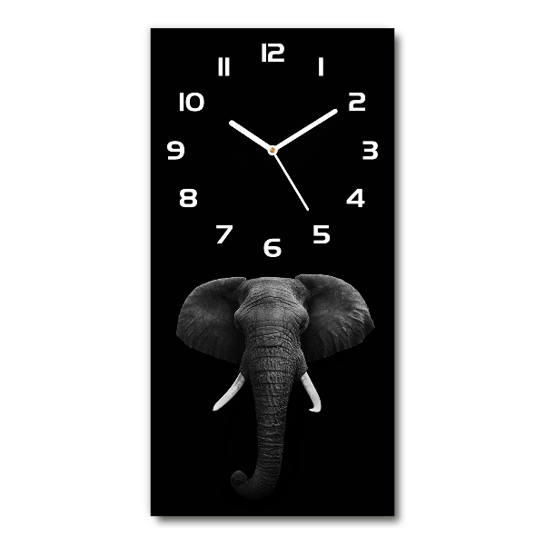 Orologio verticale con motivo di elefante africano