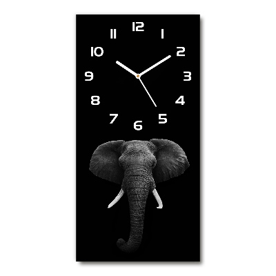 Orologio verticale con motivo di elefante africano