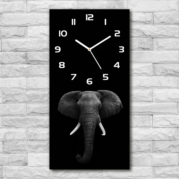 Orologio verticale con motivo di elefante africano