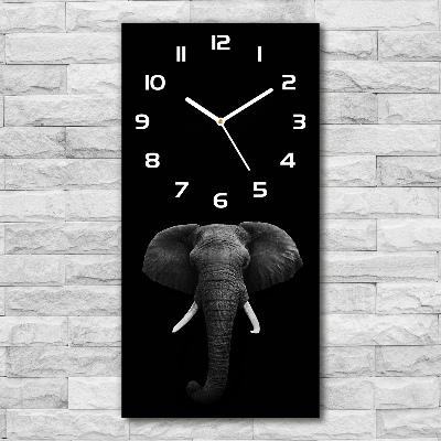 Orologio verticale con motivo di elefante africano