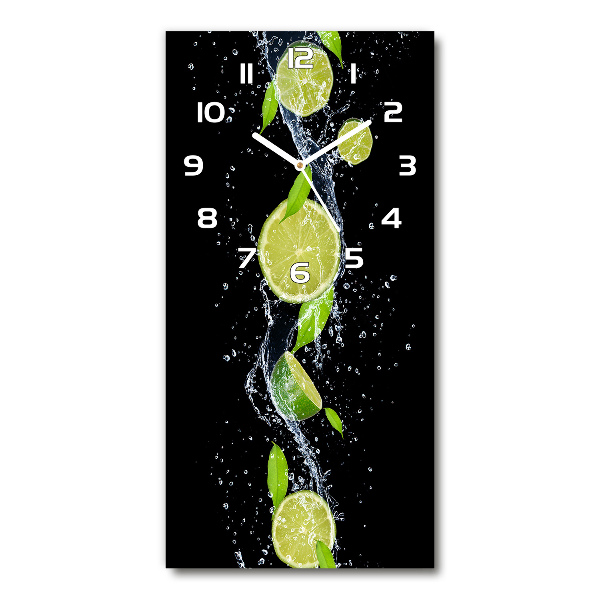 Orologio da parete verticale con finitura lime