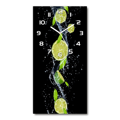 Orologio da parete verticale con finitura lime