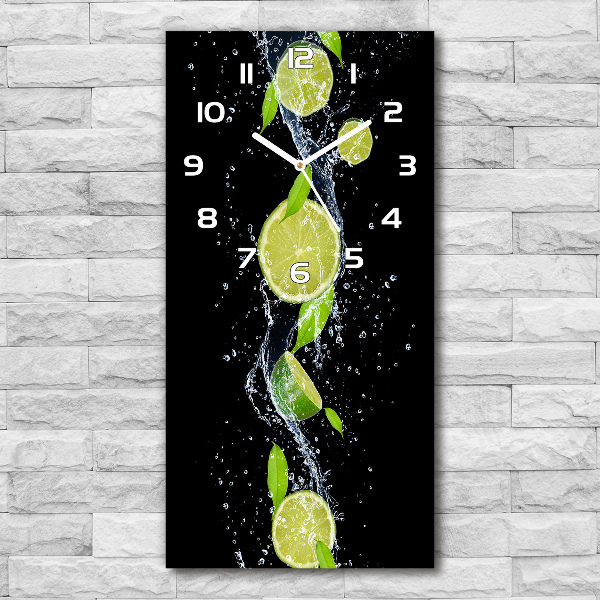 Orologio da parete verticale con finitura lime