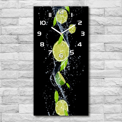 Orologio da parete verticale con finitura lime
