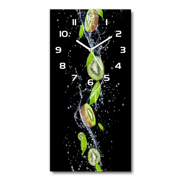 Orologio verticale in vetro con motivo a kiwi