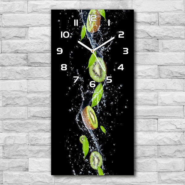 Orologio verticale in vetro con motivo a kiwi